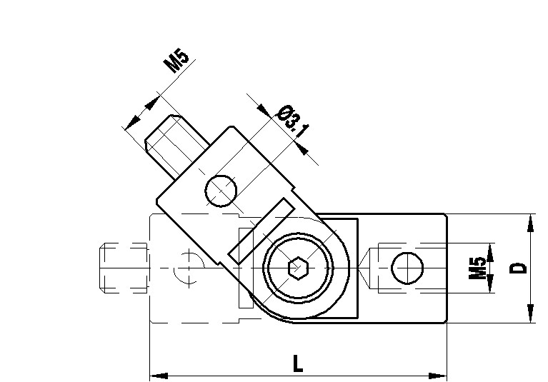 M5 титановый шарнир, диапазон наклона 180°, 11.2 г, для систем ZEISS A-5555-0218