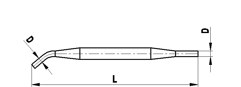 M5 штифтовой ключ из нержавеющей стали 2.9 x2 A-5555-0238